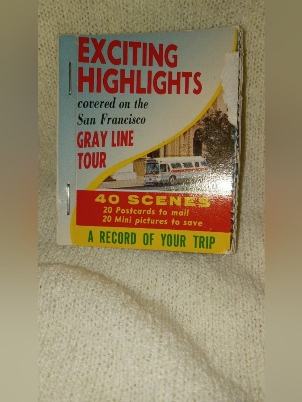 Vintage San Francisco Gray Line Tour Mini Postcard Booklet